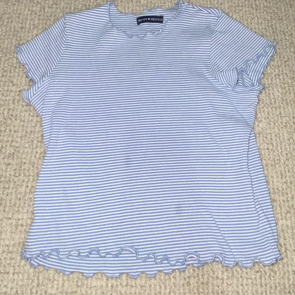 adorable striped brandy melville crop top!